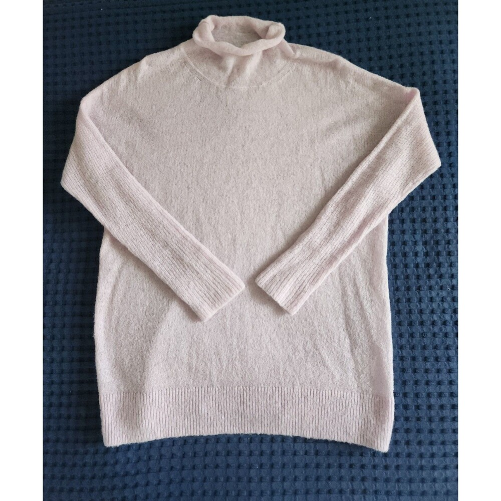 J.Crew Cozy Lilac Fuzzy Turtleneck Wool Blend Sweater Women’s Large EUC